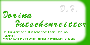 dorina hutschenreitter business card